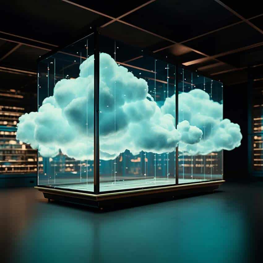 Cloud in a box illustration