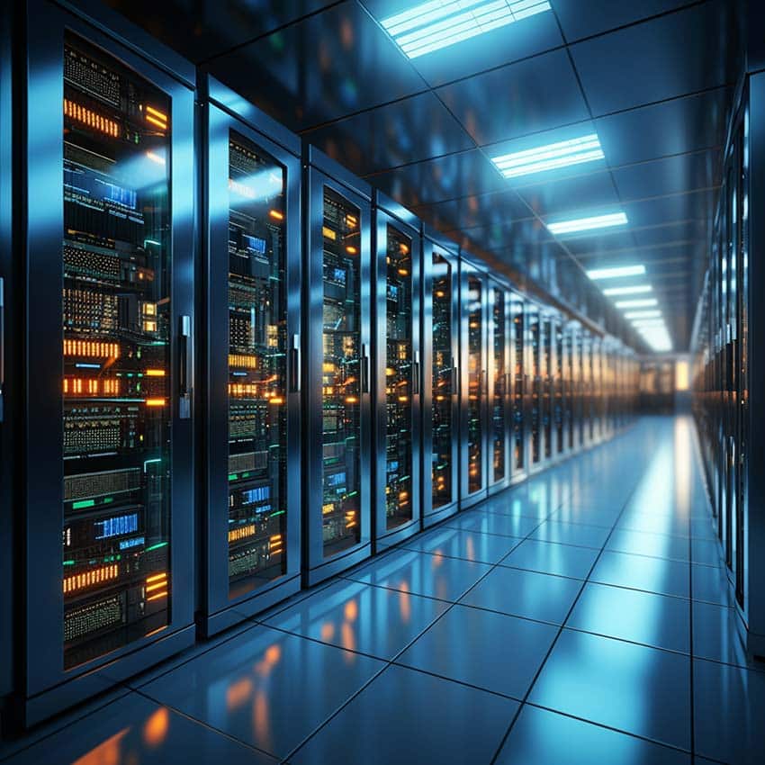 Server rack hallway