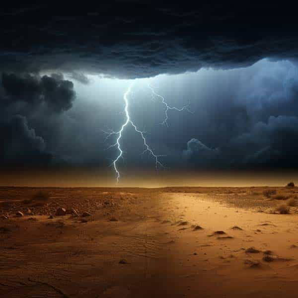 Storm in the desert