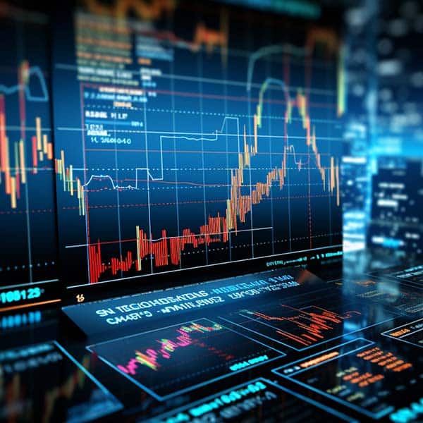Close up of charts and statistics