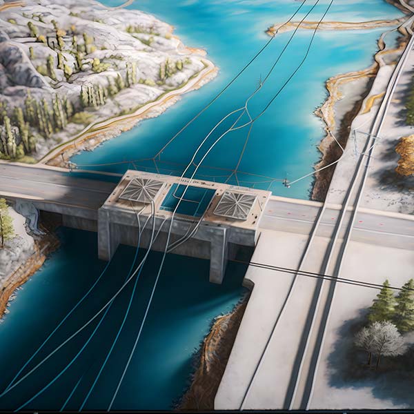 Top down illustration of a reservoir