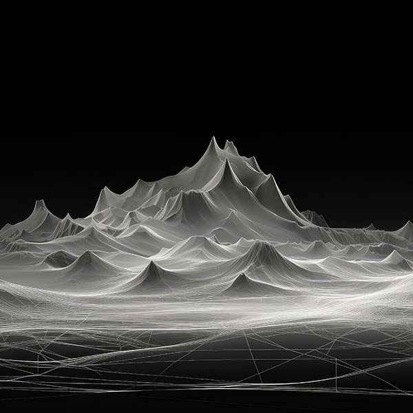 Rendering of a mountain
