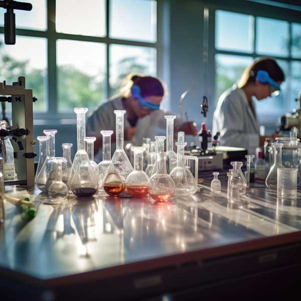 People working in a lab